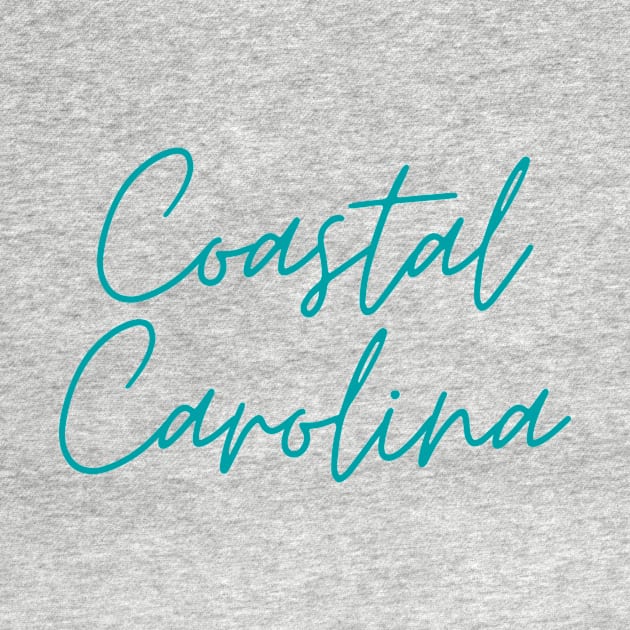 Coastal Carolina University cursive trendy cute by LFariaDesign